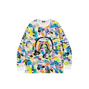 Bape Multi Camo Shark L/S Size L Tee (NEW WITHOUT TICKETS)